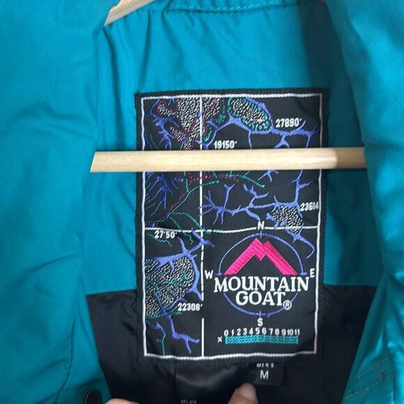 vtg mountain goat men’s multicolor lightweight nylon outerwear ski jacket M - Picture 7 of 14
